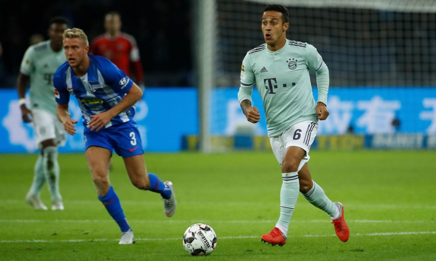 Bayern Monaco, UFFICIALE: rottura del legamento della caviglia per Thiago