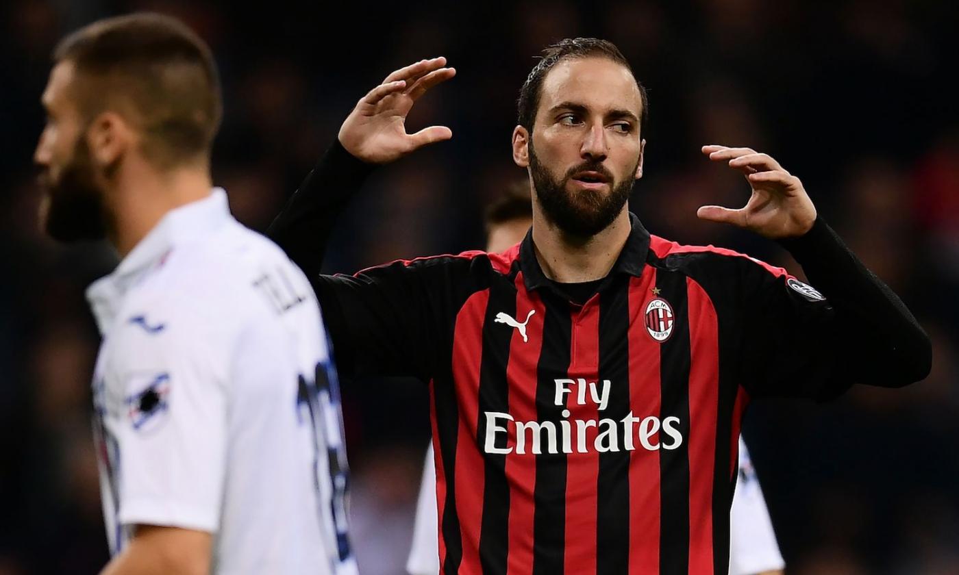 Milan, Higuain non si allena: le ultime