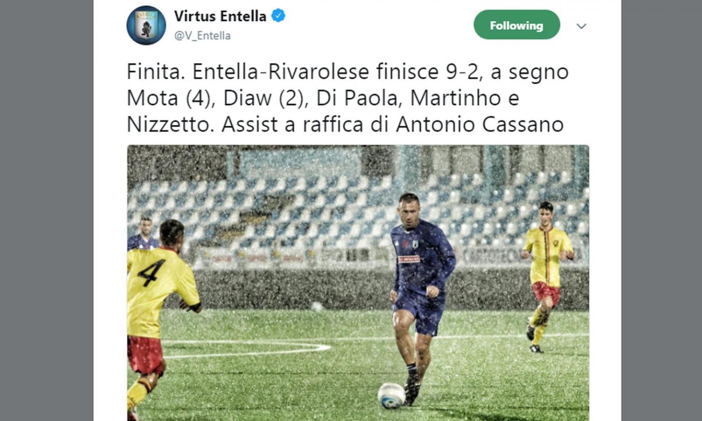 Entella: Cassano delizia nel test contro la Rivarolese