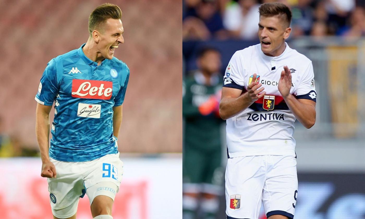 AC Milan-Napoli: Milik faces off Piatek in clash between Polish strikers