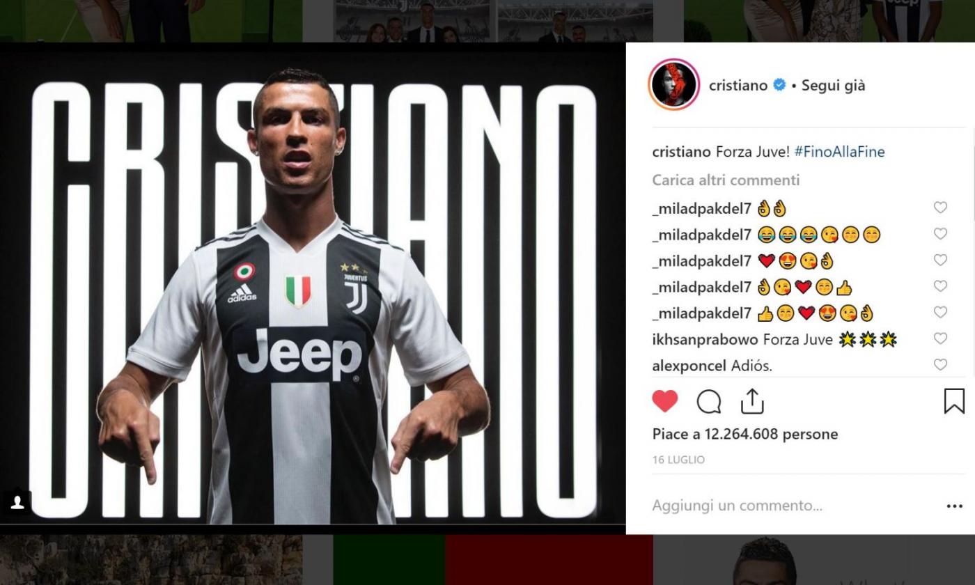 Juve: CR7 1° al mondo su Instagram, ecco quanto guadagna per ogni post