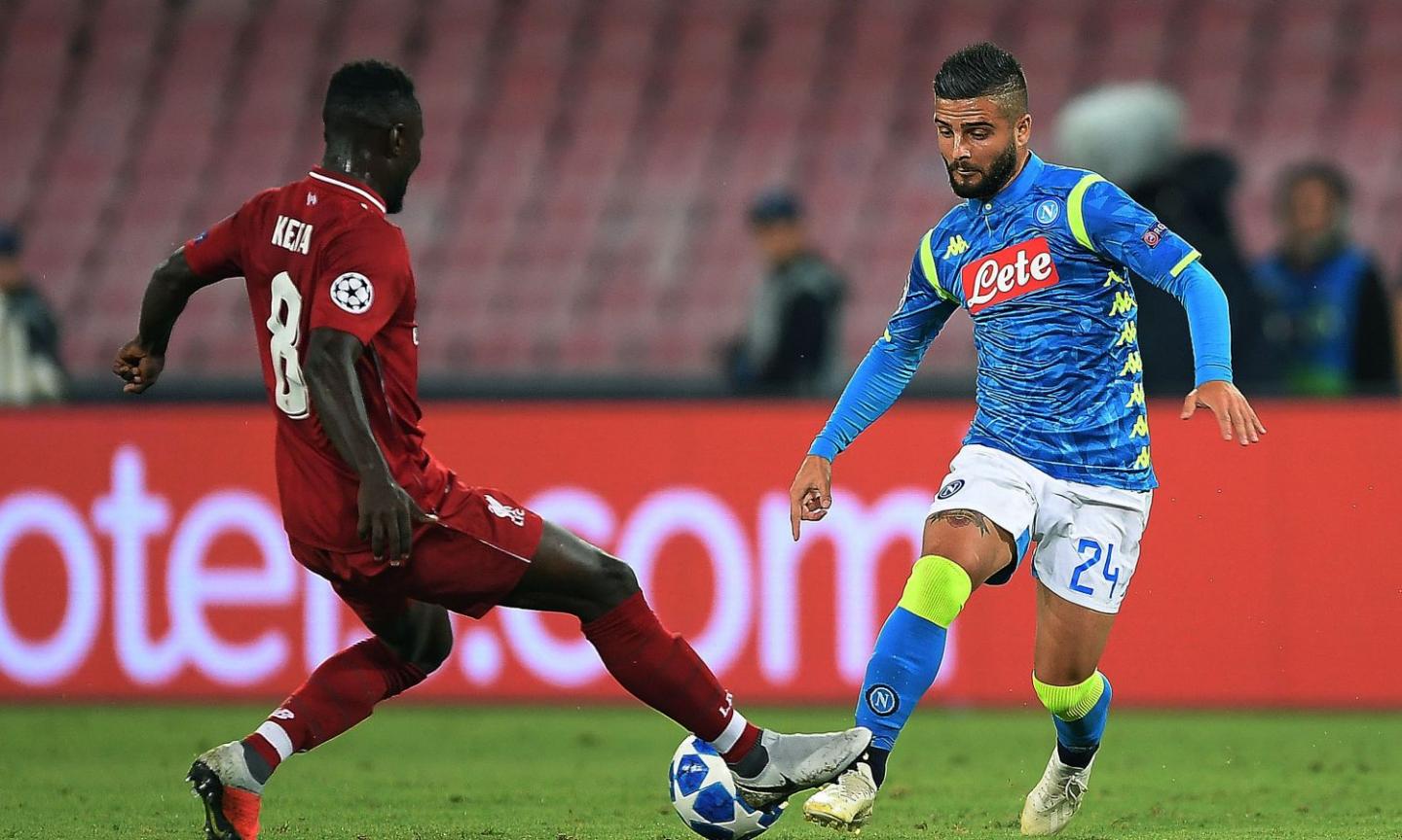 Insigne esalta un super Napoli: 1-0 al Liverpool a tempo scaduto