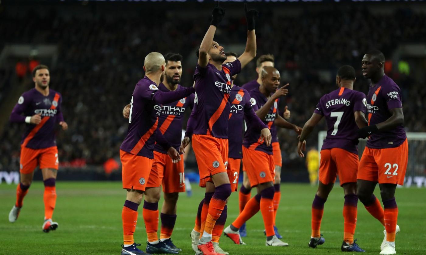 Manchester City, Mahrez segna e dedica il gol al patron del Leicester