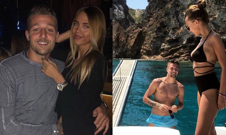 Milinkovic non brilla, pensa al mercato e si consola al pub con Natalija FOTO