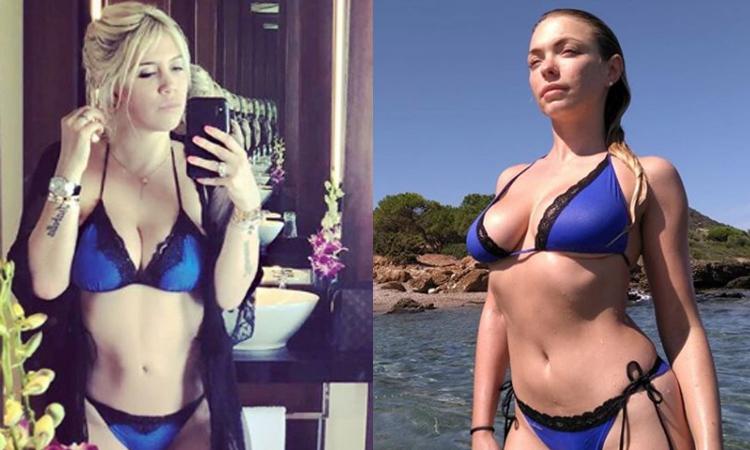 April sfida Wanda a colpi di costume nerazzurro. Chi sta meglio? FOTO