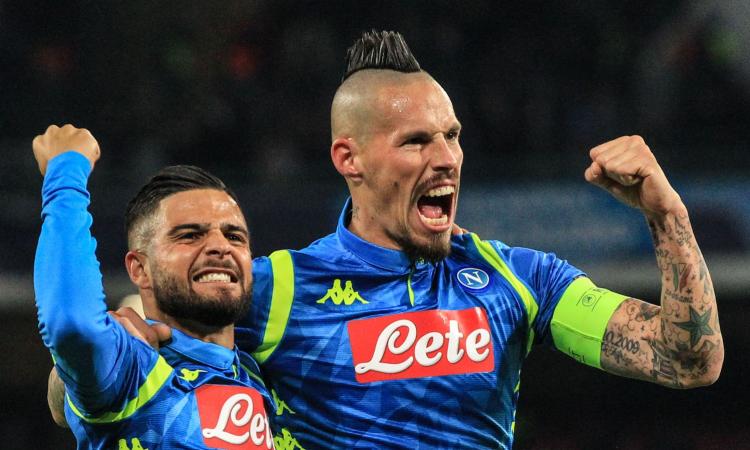 Napoli: passaggio di consegne tra Hamsik e Insigne