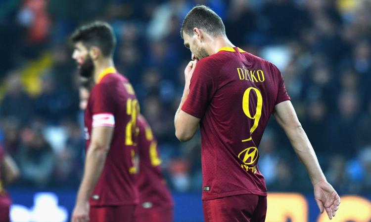 Roma, problema muscolare per Dzeko: è a forte rischio per il Real Madrid