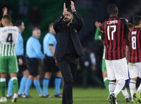 Milan, Gattuso fa il massimo. Ma il pareggio col Betis può non bastare