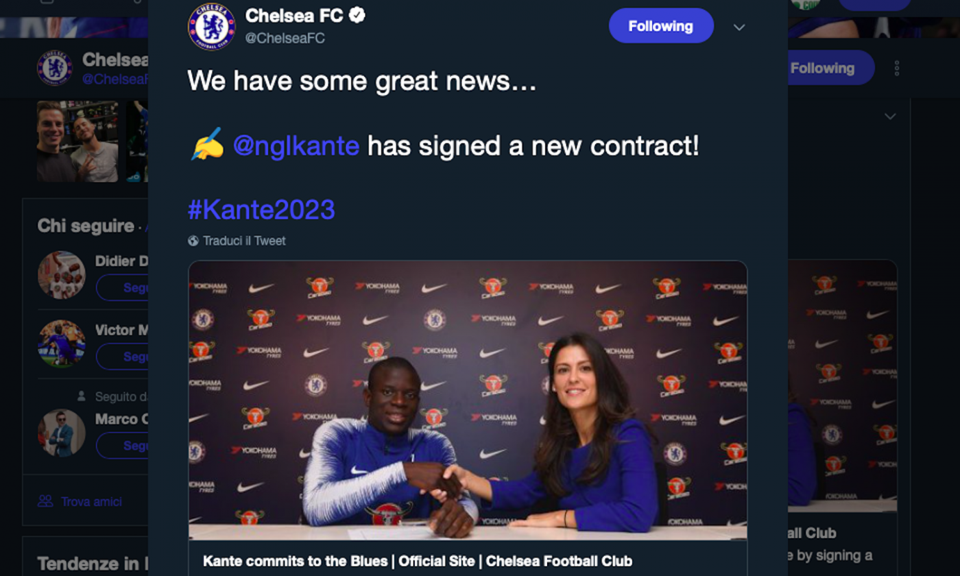 Chelsea, UFFICIALE: rinnova Kanté