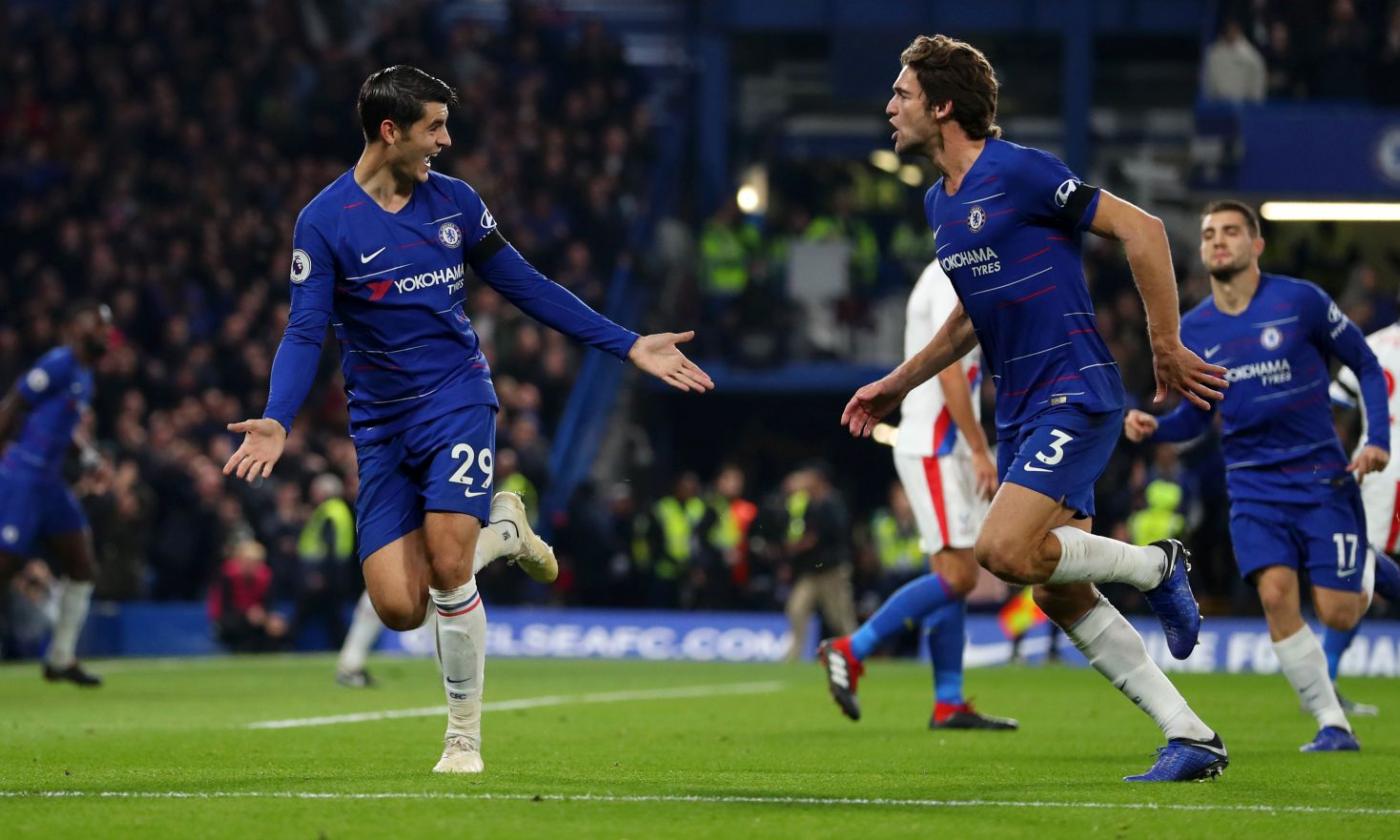 Premier League: il Man City gioca a tennis col Southampton ed è 1°. Tris Chelsea con doppio Morata, Sarri 2°