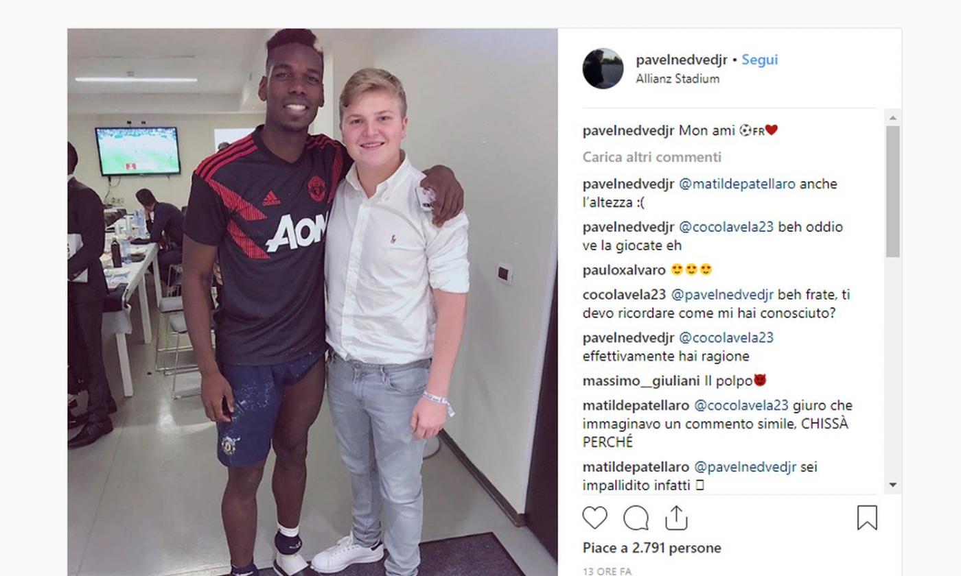 Il figlio di Nedved pubblica una foto con Pogba e alimenta i sogni di mercato del popolo juventino 