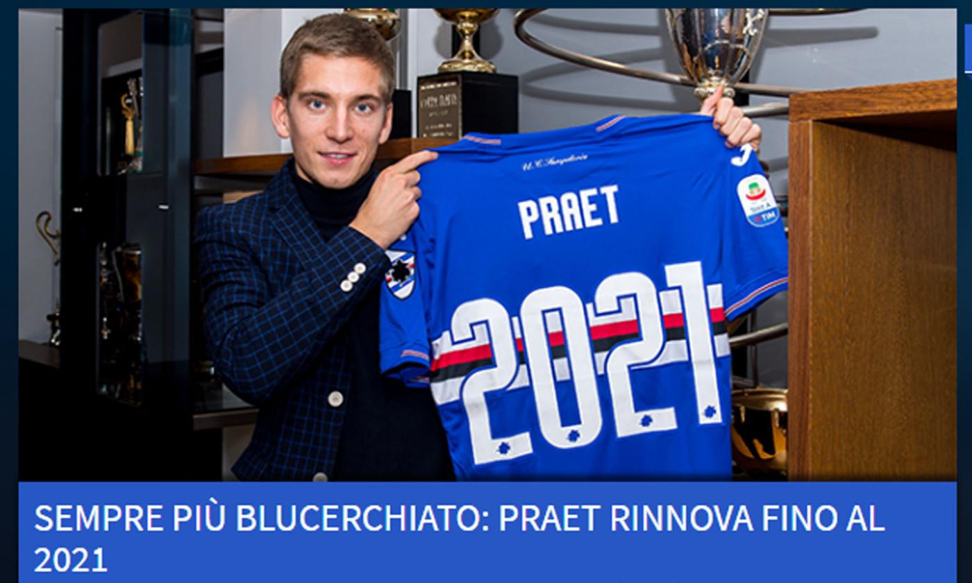 Sampdoria, UFFICIALE: rinnova Praet