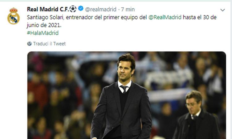 Real Madrid, UFFICIALE: confermato Solari, contratto fino al 2021