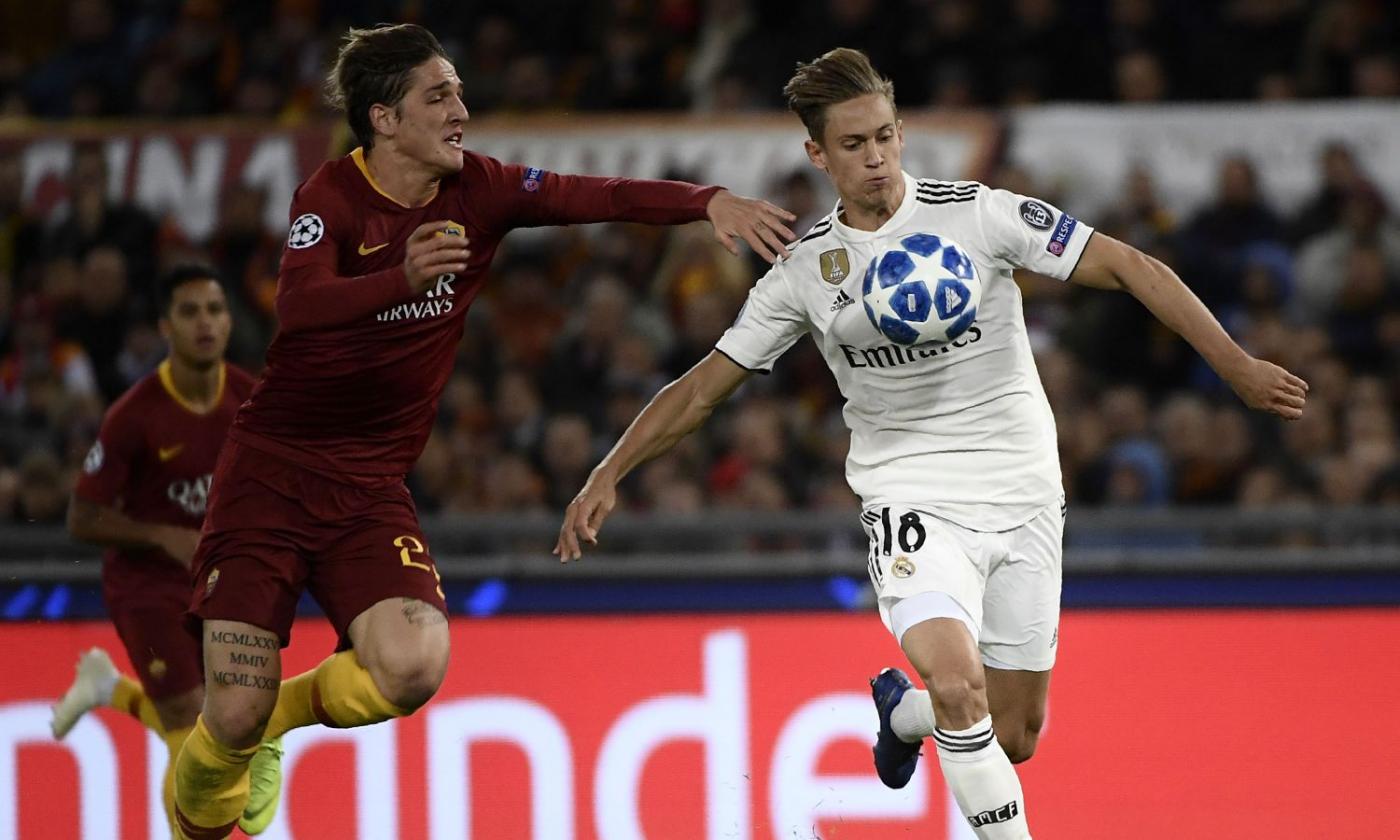 Roma-Real, i duelli: Solari annienta Di Francesco, ma Zaniolo batte Modric