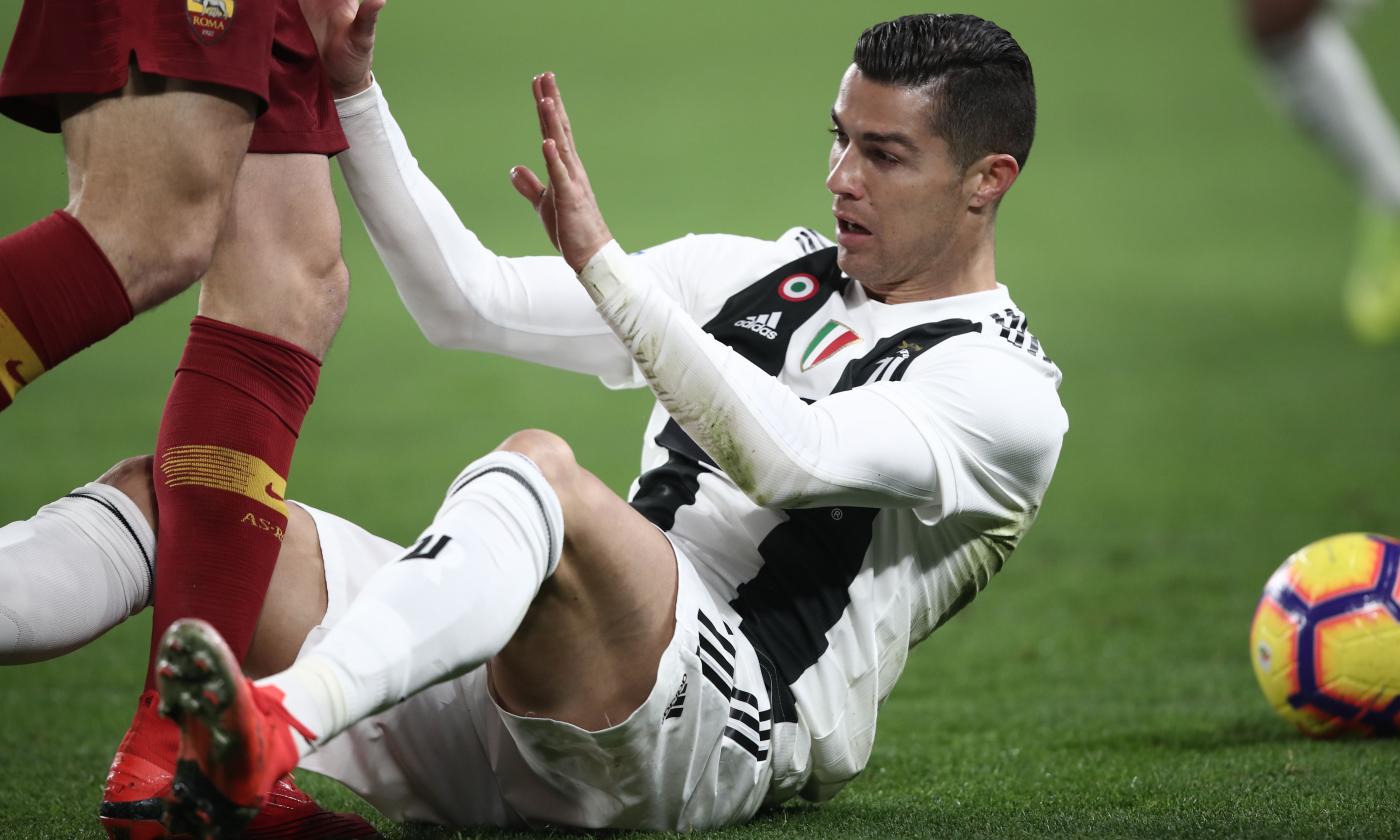 Juve, Ronaldo esulta dopo la Roma