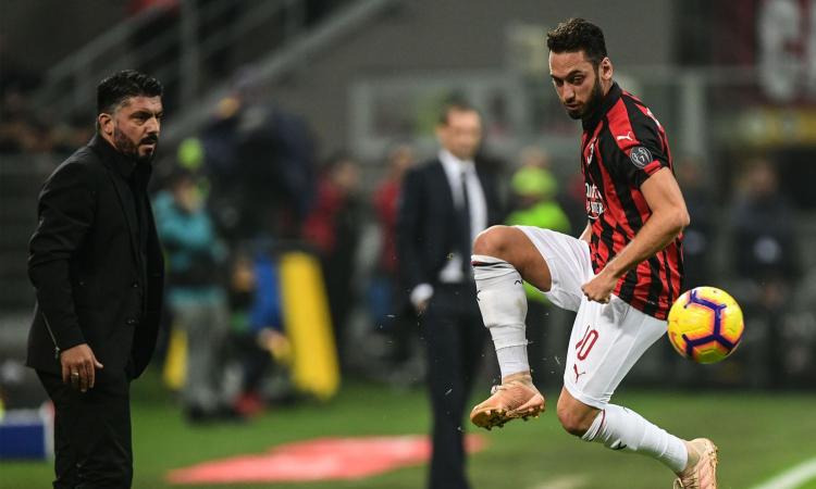 Milan: Gattuso difende la squadra e punta ancora su Calhanoglu, ma sbaglia