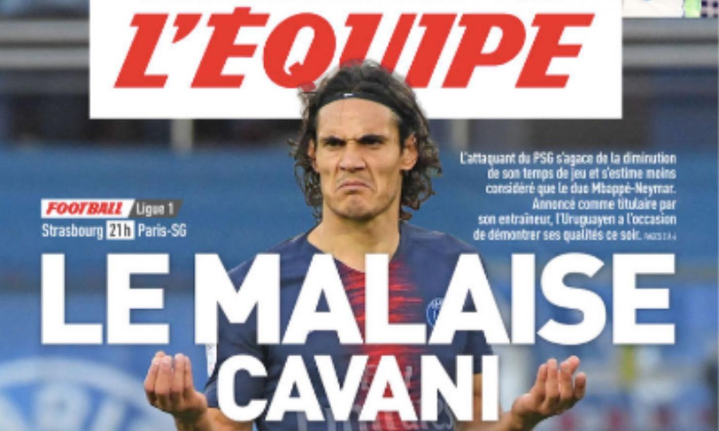 Napoli, il malessere di Cavani al PSG finisce in prima pagina