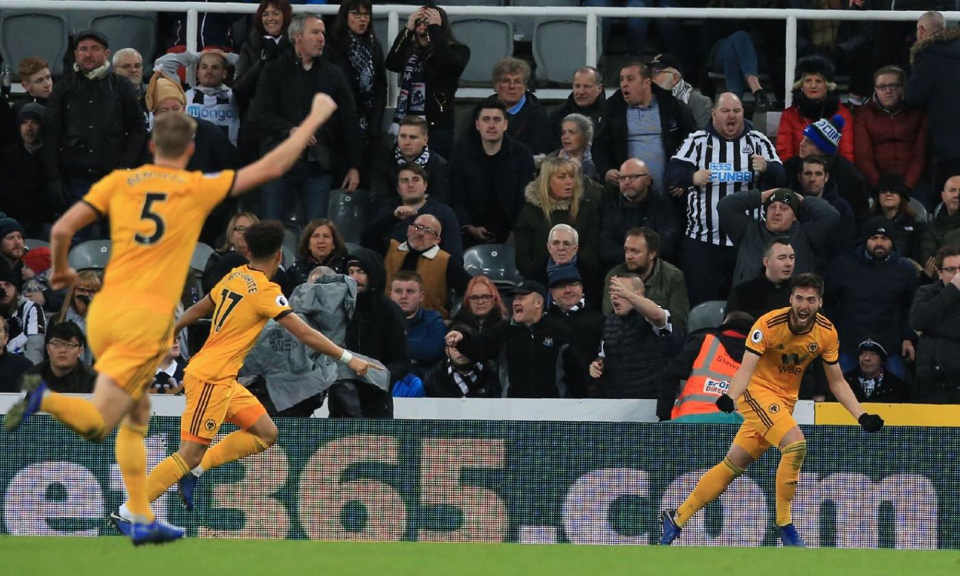 Premier: dopo Sarri tocca a Benitez, il Wolverhampton vince al 96' a Newcastle