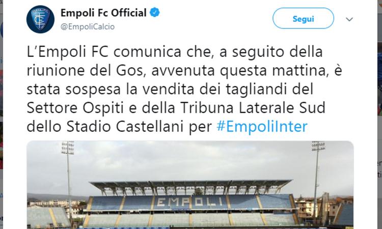 Prime Misure Post Inter-Napoli: L'Empoli Sospende La Vendita Dei ...