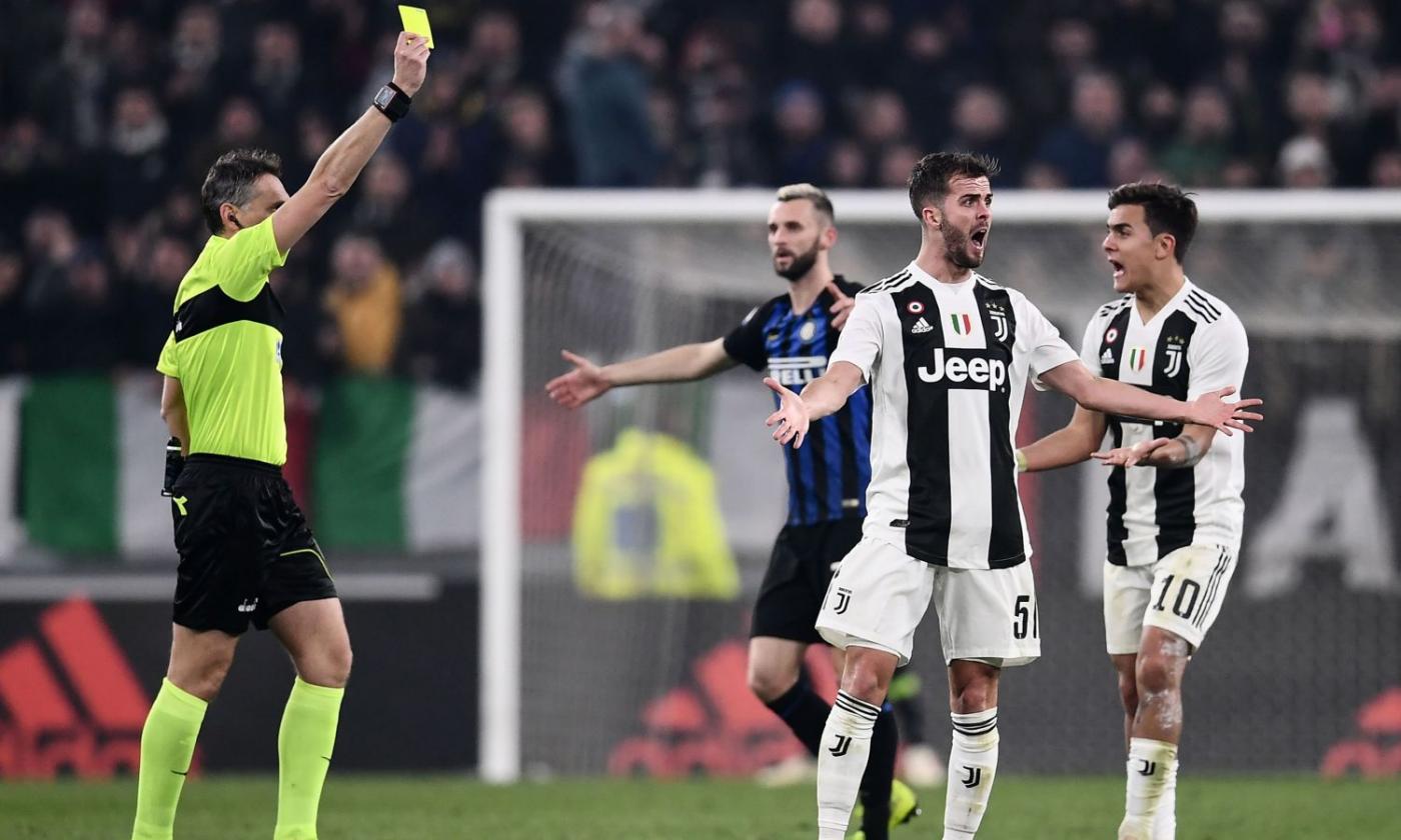 Juve-Inter, rivivi la MOVIOLA: tante ammonizioni e proteste, partita fisica