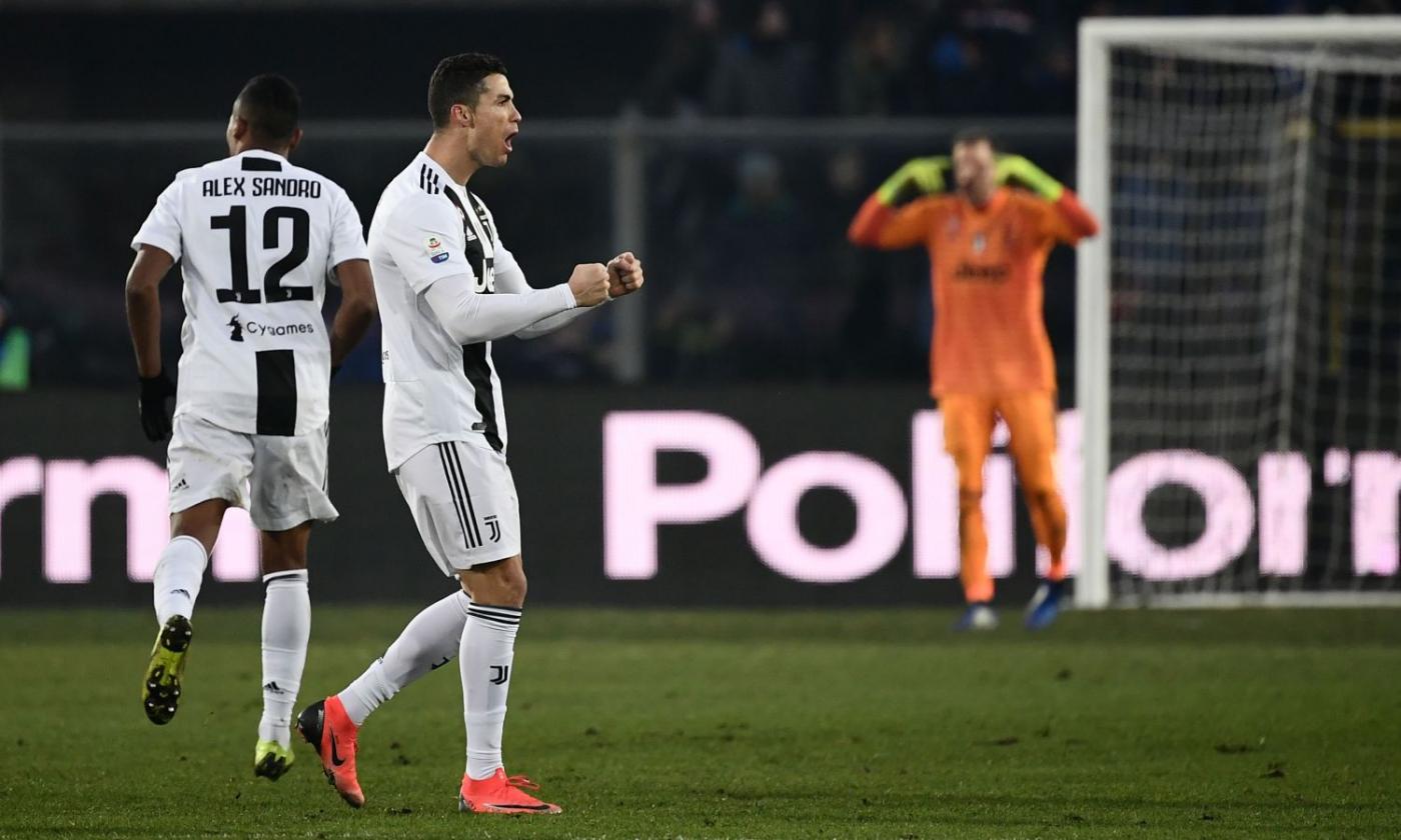 Ronaldo entra e segna: la Juve in 10 riprende l'Atalanta, finisce 2-2