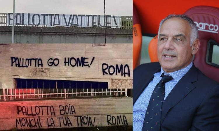 Roma, dura contestazione a Pallotta: città tappezzata con più di 50 striscioni