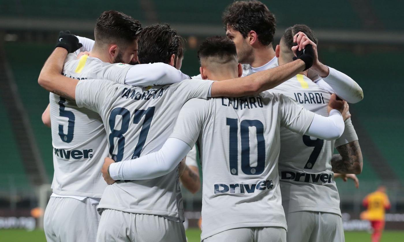 Coppa Italia: l'Inter ne fa 6 al Benevento, ora la Lazio ai quarti