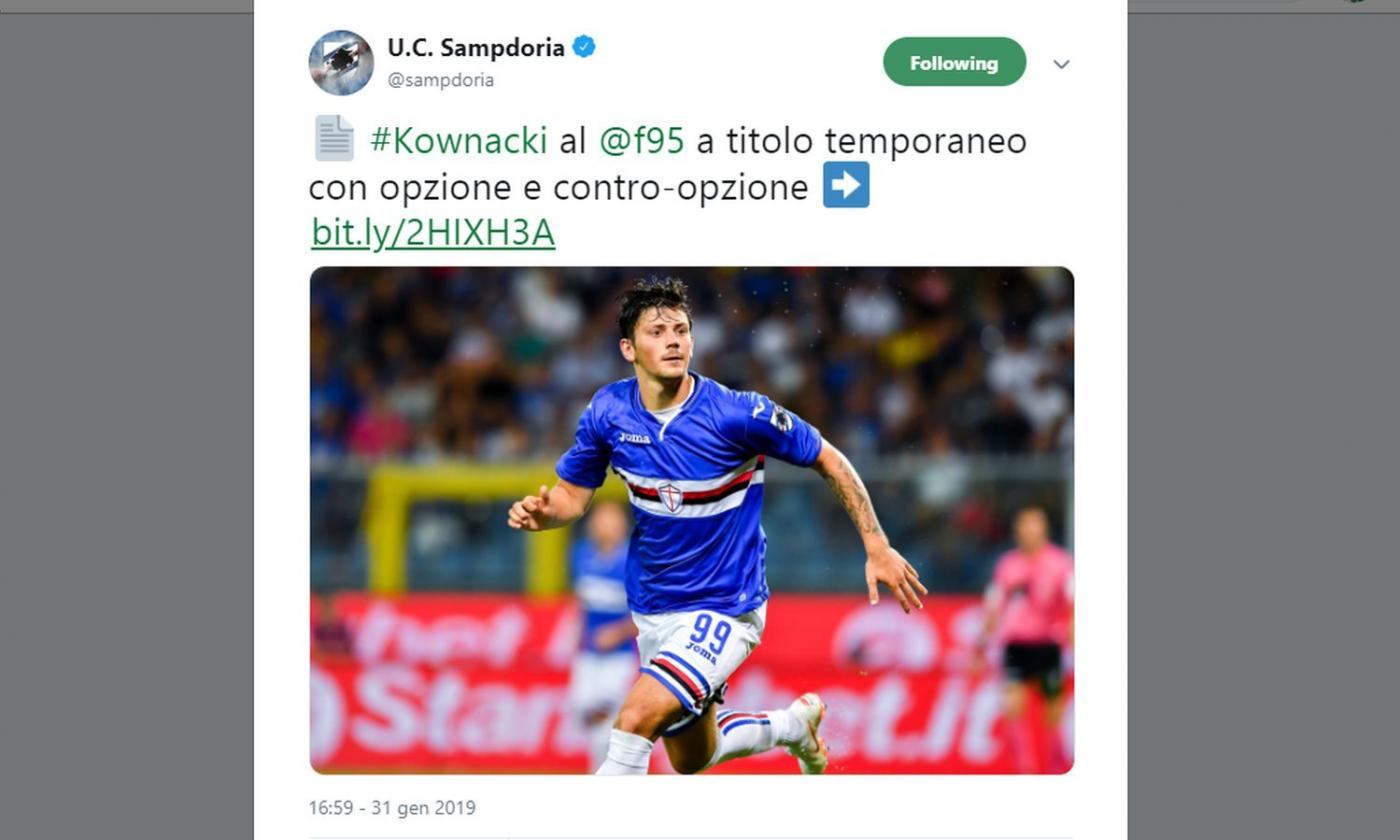 Samp, UFFICIALE: Kownacki al Fortuna Dusseldorf