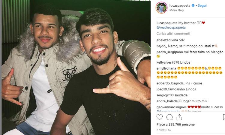 Matheus Paquetà: 'Mio fratello ha realizzato il sogno di giocare a San Siro'