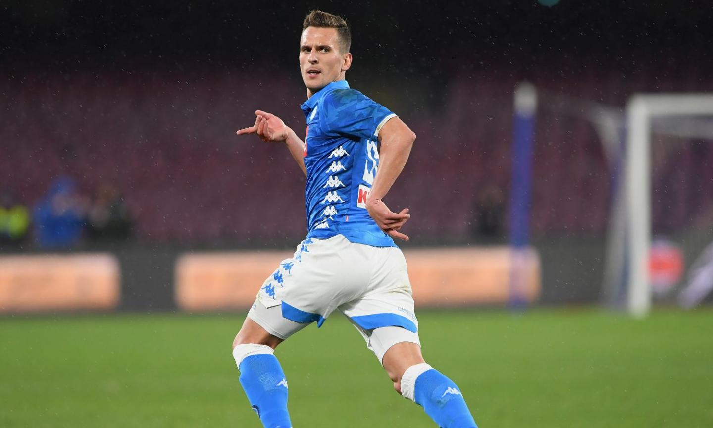 Napoli, Milik: 'Felice per la prima tripletta in Champions. Ancelotti? Non ne parlo'