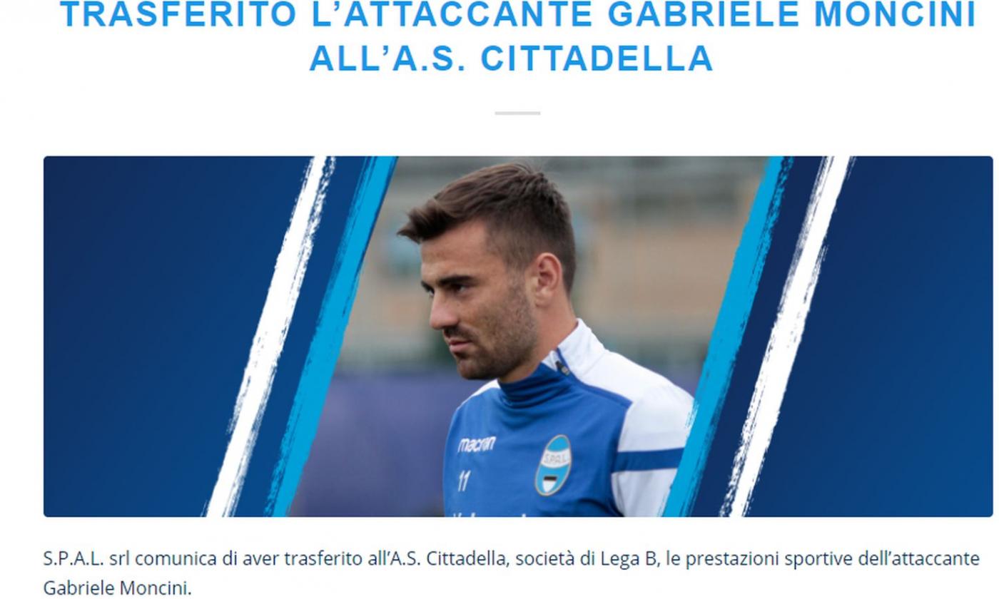 Spal, UFFICIALE: Moncini va al Cittadella