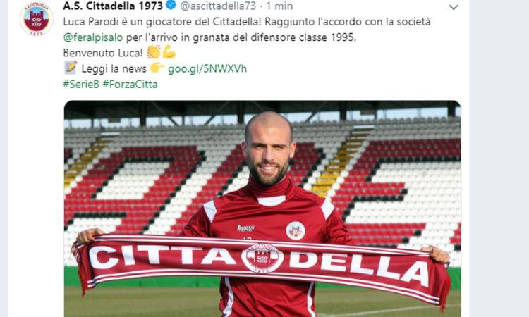 Convocati Cittadella: out Iori, ok Parodi. Torna Adorni