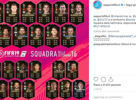 Fifa 19, Donnarumma e Skriniar nella 'Squadra della Settimana'