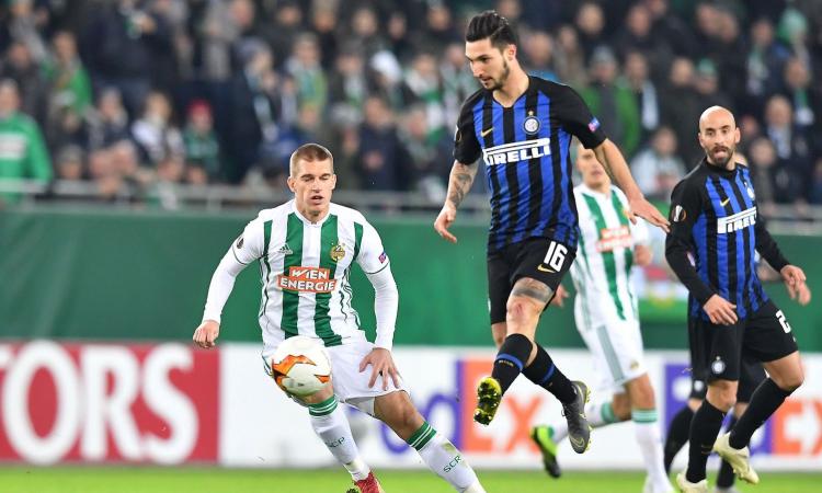 Inter, il Rapid Vienna protesta: 'Fallo su Potzmann prima del rigore'