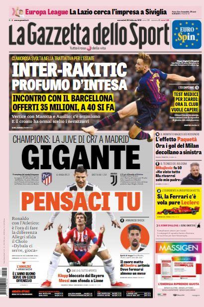 Paper talk: Atletico Madrid-Juve is Griezmann vs. Ronaldo