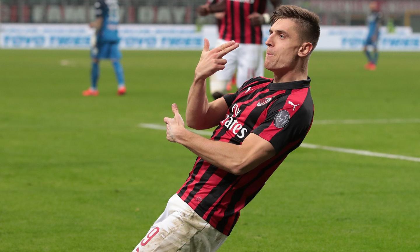 Milan, Piatek aggancia Ronaldo e Quagliarella in testa alla classifica marcatori