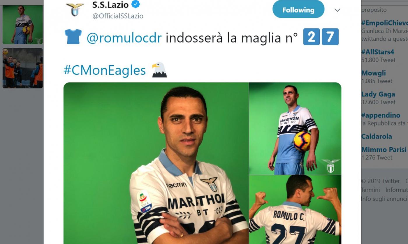 Lazio, primo allenamento per Romulo: indosserà la 27