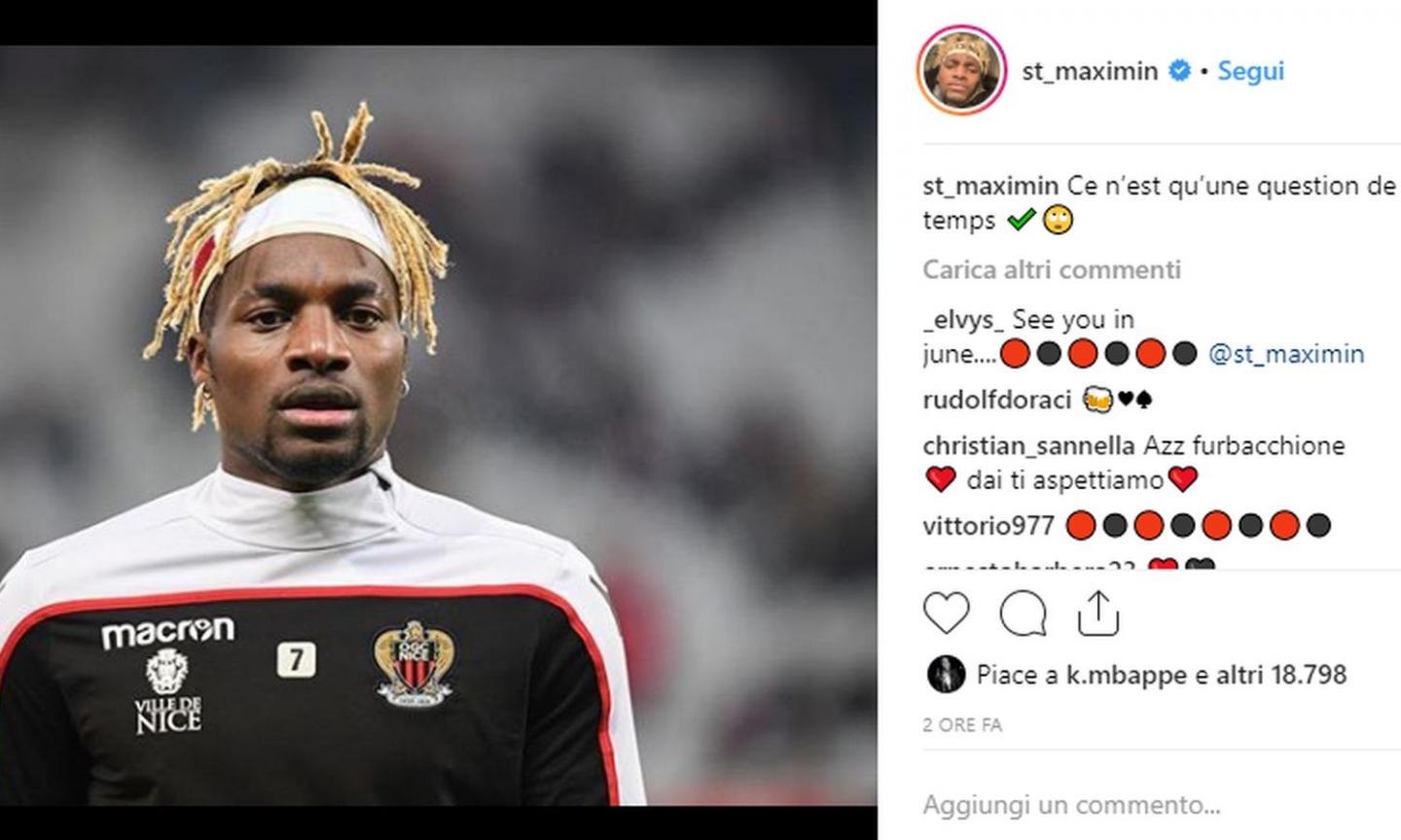 AC Milan, Saint-Maximin drops hint on Instagram about possible move