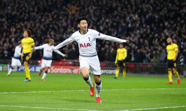 Il Dortmund dura solo un tempo, Son ispira il tris del Tottenham