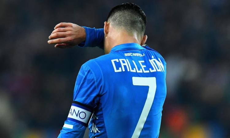Napoli, Callejon verso la panchina con l'Udinese
