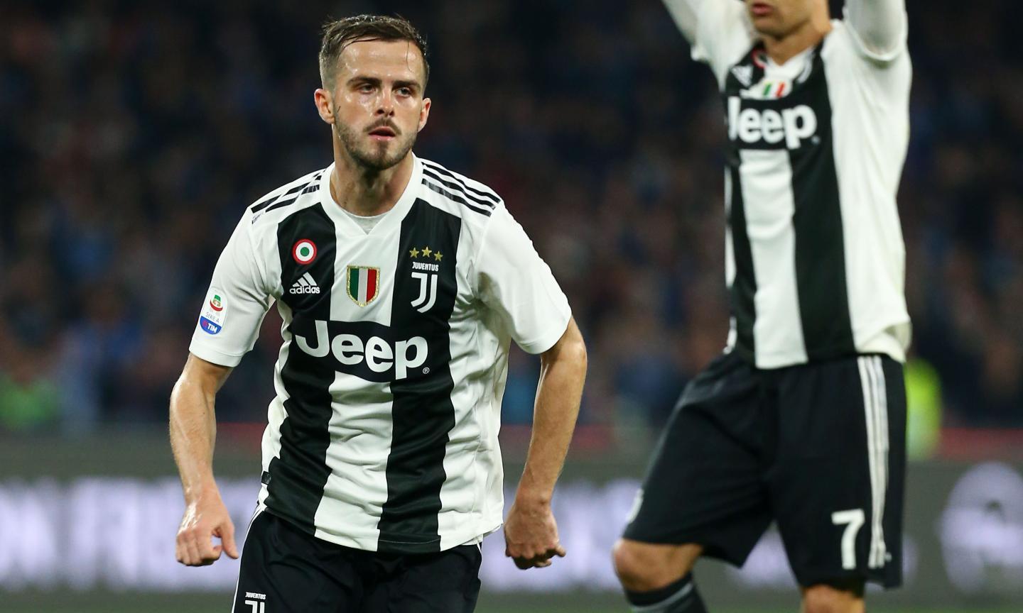 Watch: Pjanic poses with Moise Kean's mother and uncle at the Allianz Stadium