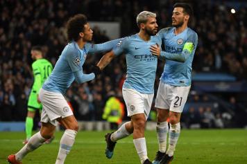 aguero, manchester city, festeggiato, sane, david silva, 2018/19
