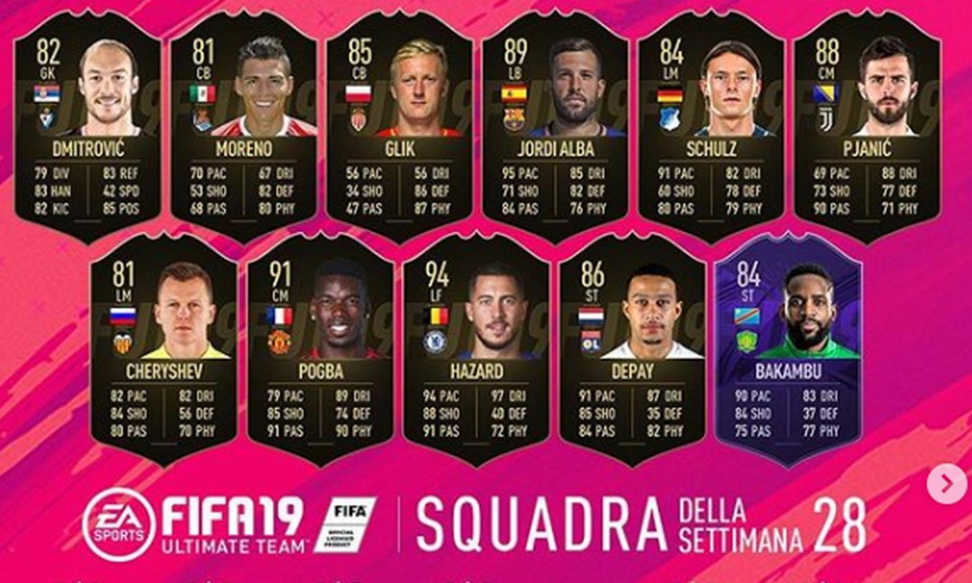 Fifa 19: Hazard, Pogba e Pjanic super nella Squadra della Settimana