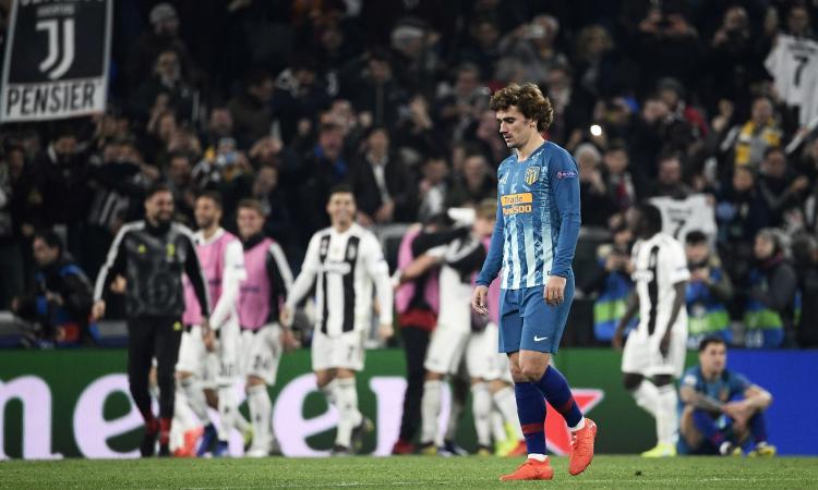 Atletico, Griezmann: 'Juve superiore su tutti i livelli. Mi sento colpevole'