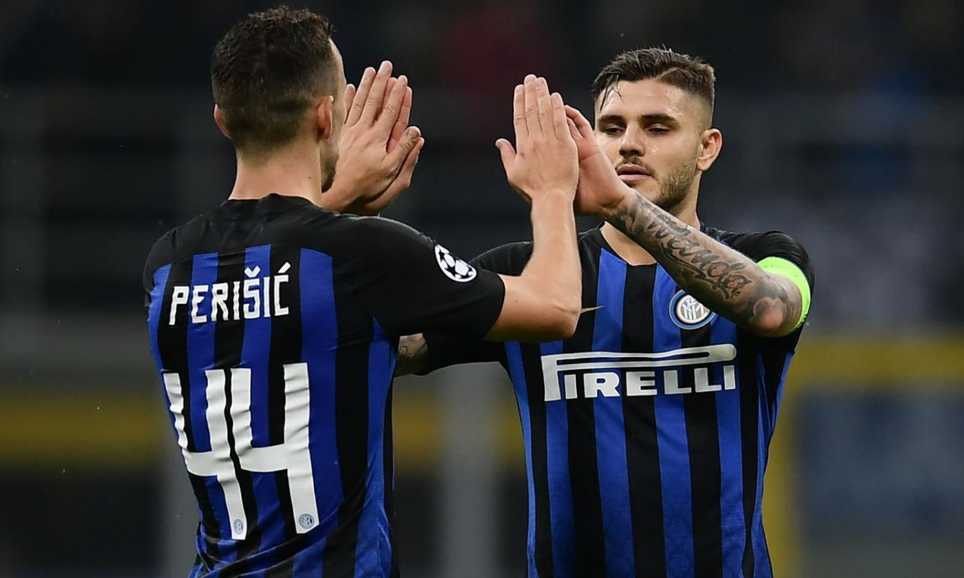 Genoa-Inter: Icardi segna, Perisic lo abbraccia