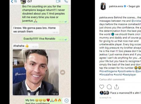 Evra svela i messaggi di Ronaldo prima dell'Atletico: 'Passeremo noi, in casa li schiantiamo!'