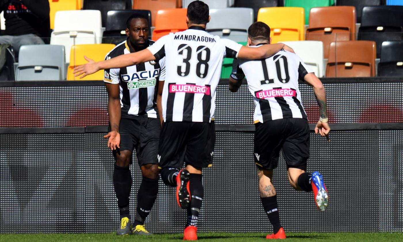 Udinese-Empoli 3-2: il tabellino