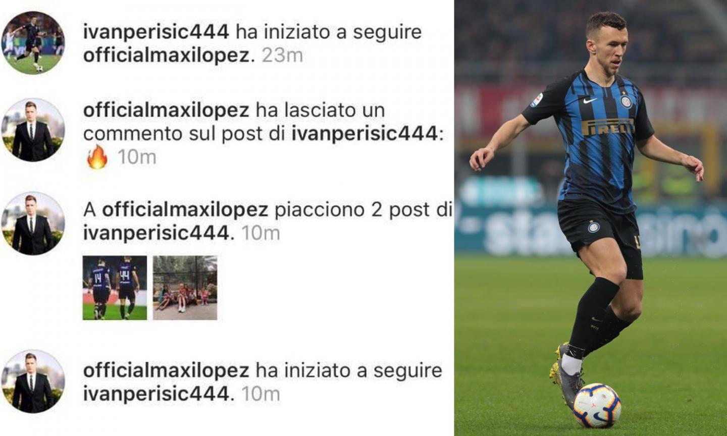 Perisic reignites Icardi feud by striking up a social media allegiance with Maxi Lopez