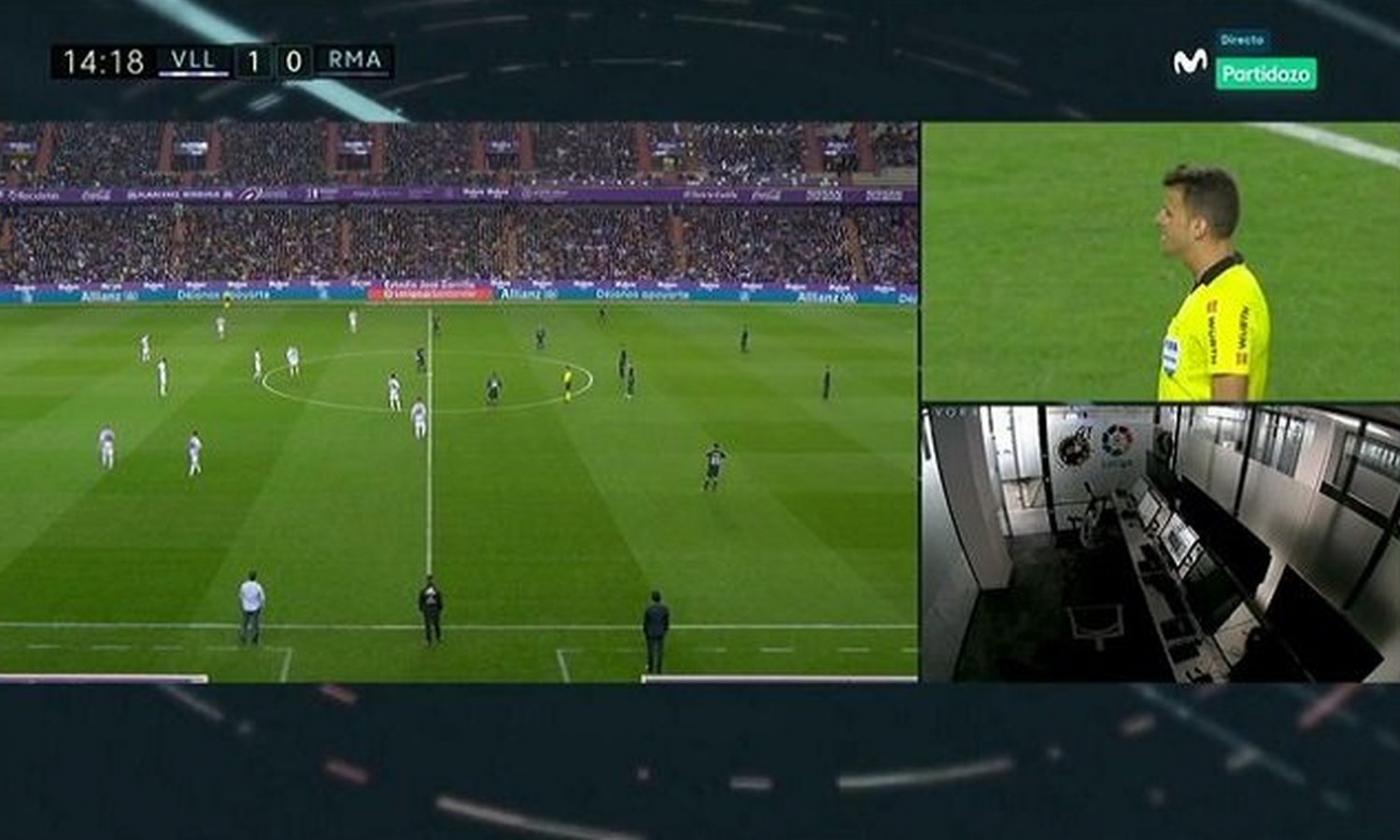 Incredibile: il Var annulla due gol al Valladolid contro il Real Madrid, ma nella sala video non c'è nessuno FOTO