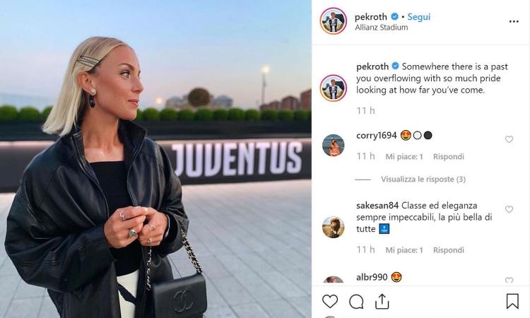 Juve, Petronella Ekroth è pazza dello Stadium FOTO
